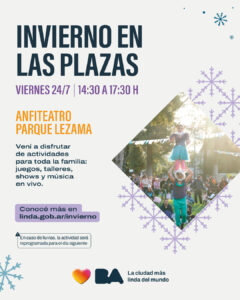 Disfrutá las vacaciones en la Ciudad: “Invierno en las Plazas”